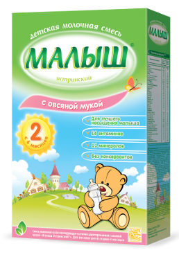 Смесь молочная сухая последующая частично адаптированная с овсяной мукой "Малыш Истринский®"