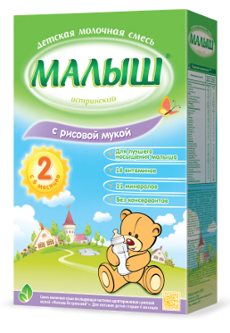 Смесь молочная сухая последующая частично адаптированная с рисовой мукой "Малыш Истринский®"